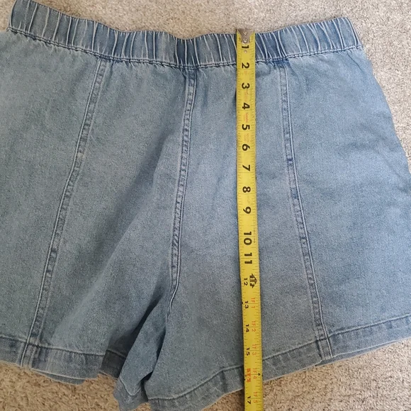 NWT Madewell Denim Easy Pull-On Shorts in Rathmore Wash Size Large - Picture 8 of 12